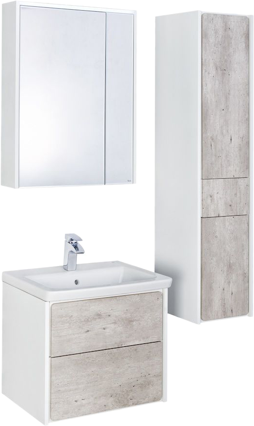 Мебель для ванной Roca Ronda 60 белая, бетон - 0