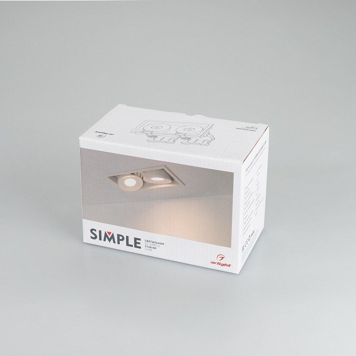 Встраиваемый светодиодный светильник Arlight CL-Simple-S148x80-2x9W Warm3000 028151 - 5