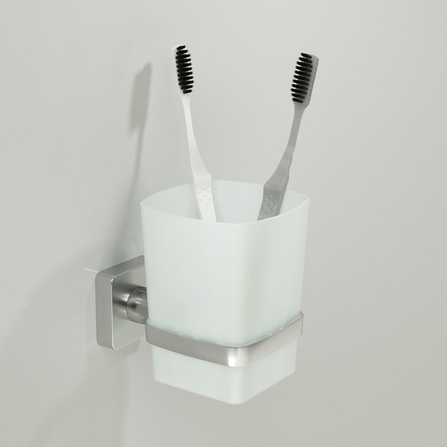 Стакан для зубных щеток Wasserkraft Rhin никель K-8728 - 1