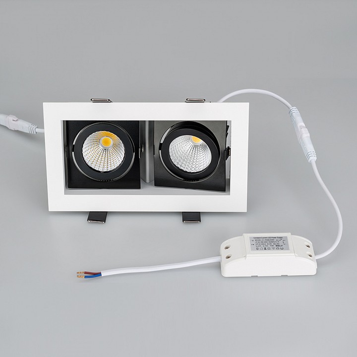 Встраиваемый светодиодный светильник Arlight CL-Kardan-S180x102-2x9W Warm 024130 - 1