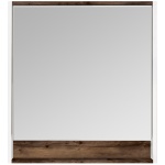 Зеркало-шкаф Aquaton Капри 80 с подсветкой белый-темное дерево 1A230402KPDB0